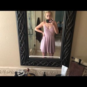 Blush pink strappy dress